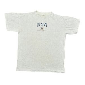 Vintage Tuff Tee Gray Cotton T-Shirt Men Large USA Short Sleeve Single Stitched